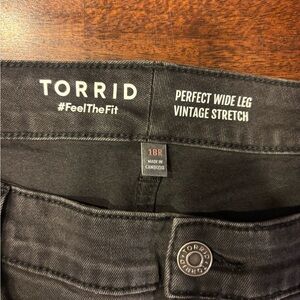 Torrid Charcoal Vintage Stretch Wide Leg Pants